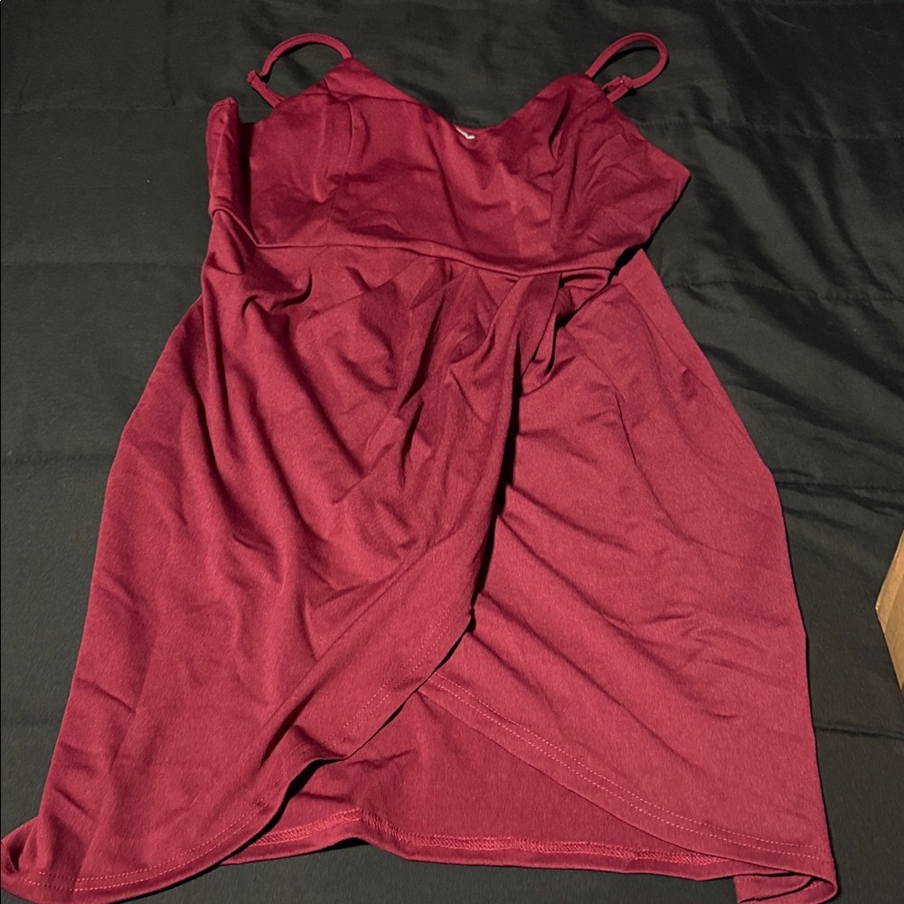 Fashion Nova Wine Red Mini Dress